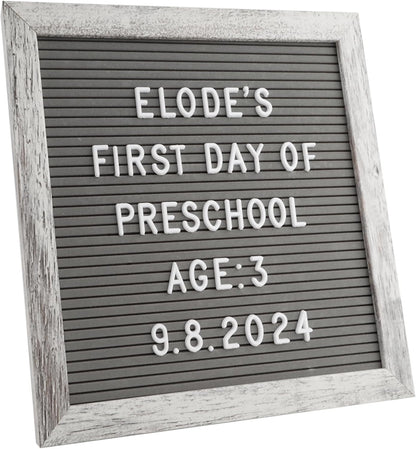 Felt Letter Board – 10x10in, Includes 336 Letters, Symbols & Emojis – Changeable Word Board for Home, Office, Baby Showers & Events