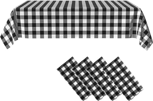 Pack of Picnic Tablecloths, Checkered Tablecloth, Plastic Tablecloth, Disposable Party Tablecloth, Plaid Tablecloth