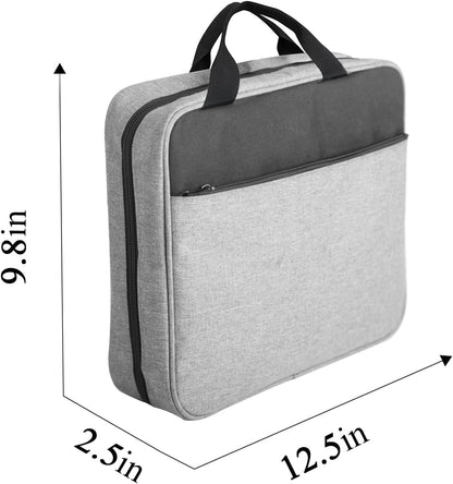 Crystal Lemon Bible Cover – 12.6" x 9.85" Case with Handles, Pockets & Pen Slots for Men & Women