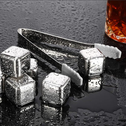 Reusable Stainless Steel Ice Cubes Whiskey Chilling Stones