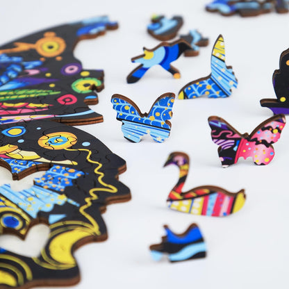 C Crystal Lemon's Jigsaw Puzzle Unique Wooden Puzzle for Adults, Kids & Toddlers – Perfect Family Activity & Cool Custom Gift