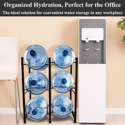 5-Gallon Water Jug Holder – Cast Iron Storage Rack for 5-Gallon Bottles with Removable Tiers
