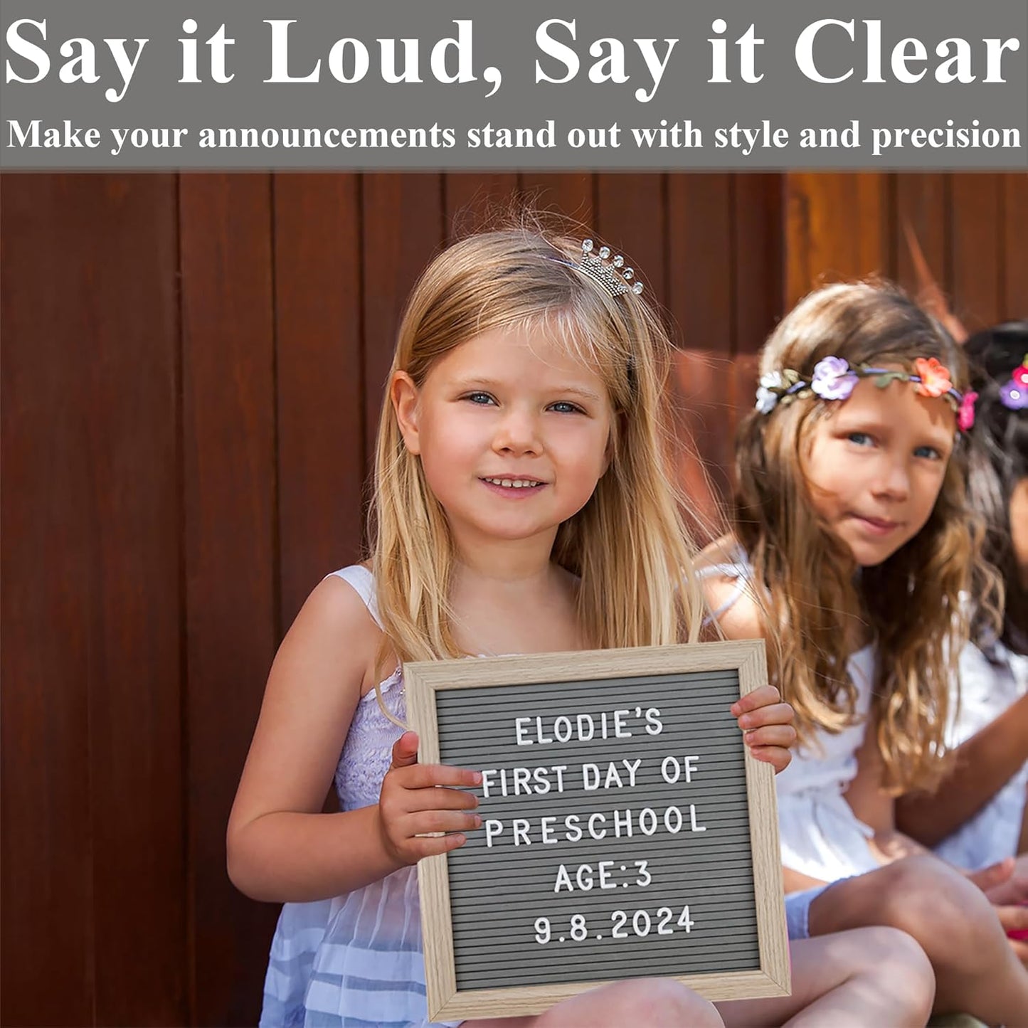 Felt Letter Board – 10x10in, Includes 336 Letters, Symbols & Emojis – Changeable Word Board for Home, Office, Baby Showers & Events