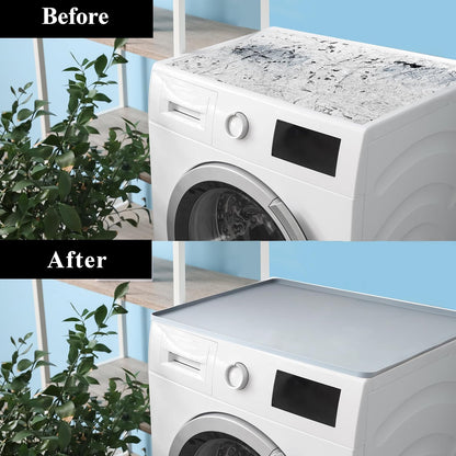 Crystal Lemon Silicone Mat for Washer & Dryer – Non-Slip Top Cover for Appliance Protection