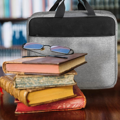 Crystal Lemon Bible Cover – 12.6" x 9.85" Case with Handles, Pockets & Pen Slots for Men & Women