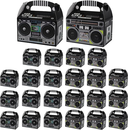 Durable and Thick 80s 90s Boom Box Retro Party Favors Boxes for Party