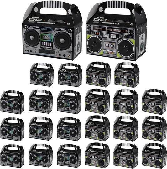 Durable and Thick 80s 90s Boom Box Retro Party Favors Boxes for Party