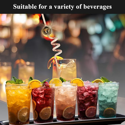 Set of 12 Reusable Disco Ball Straws: Ideal for Bachelorette Parties, Birthdays, and Disco Events