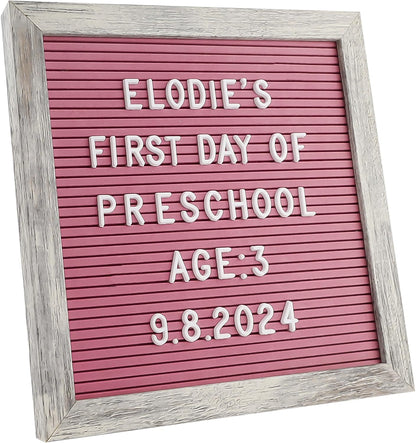 Felt Letter Board – 10x10in, Includes 336 Letters, Symbols & Emojis – Changeable Word Board for Home, Office, Baby Showers & Events