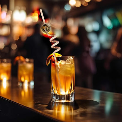 Set of 12 Reusable Disco Ball Straws: Ideal for Bachelorette Parties, Birthdays, and Disco Events