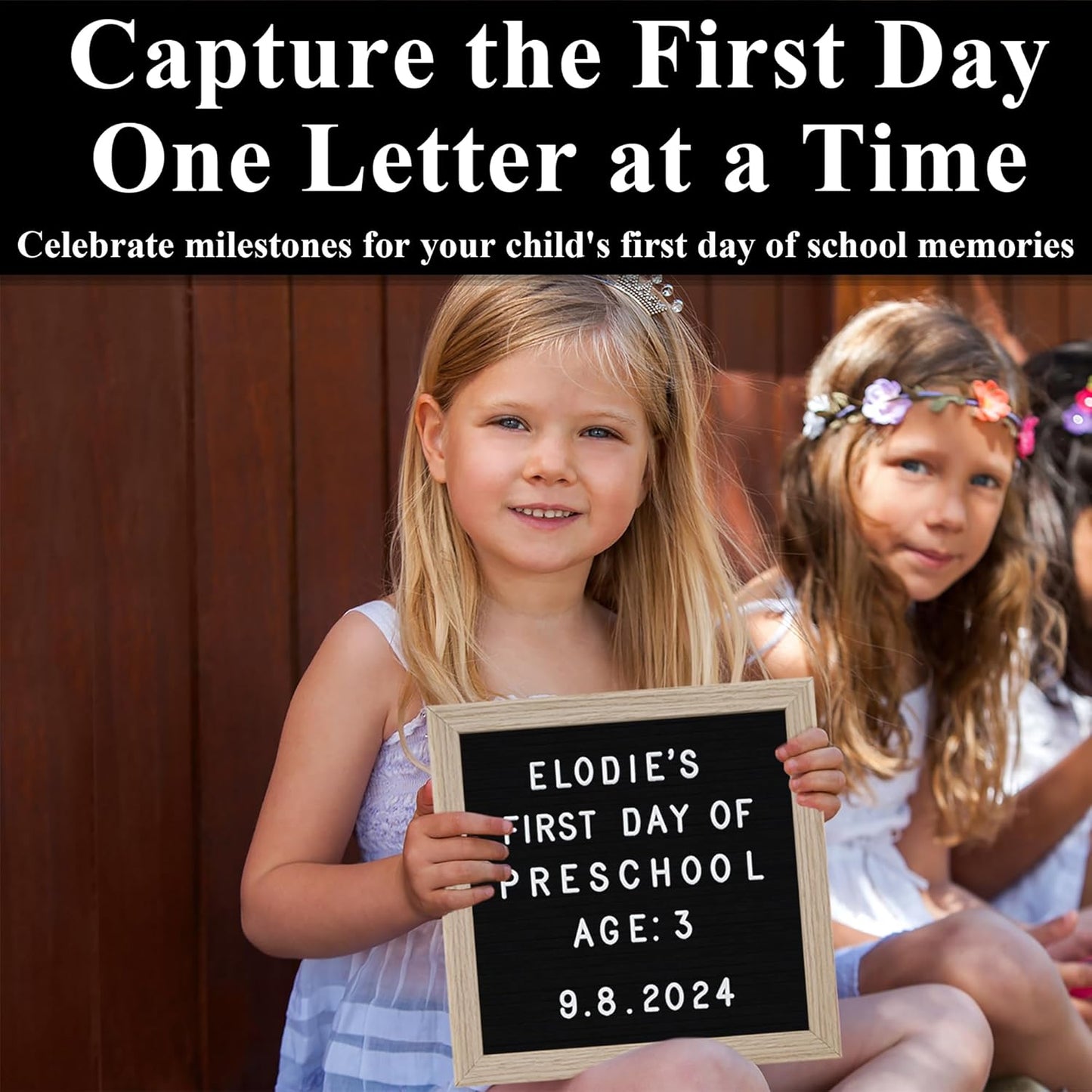 Felt Letter Board – 10x10in, Includes 336 Letters, Symbols & Emojis – Changeable Word Board for Home, Office, Baby Showers & Events