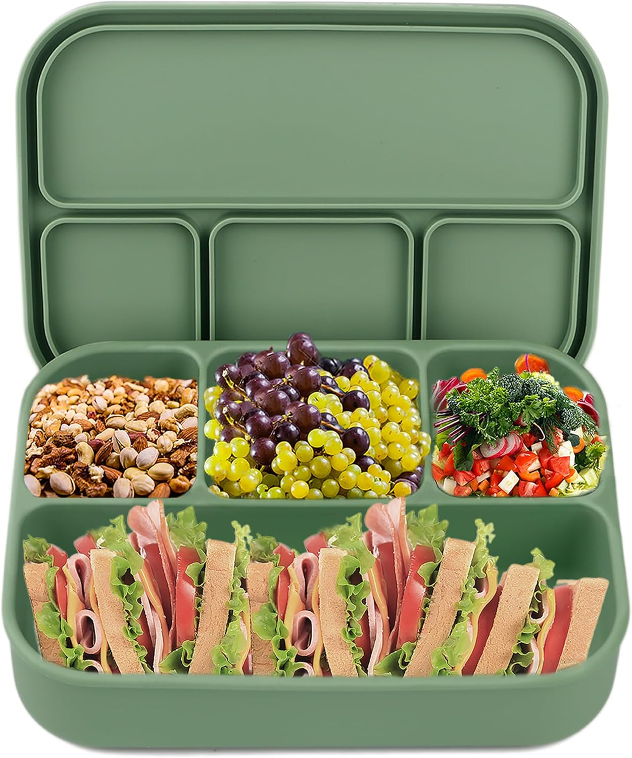 Crystal Lemon Silicone Bento Box – Eco-Friendly Lunch Container for Snacks, Work & On-the-Go Meals
