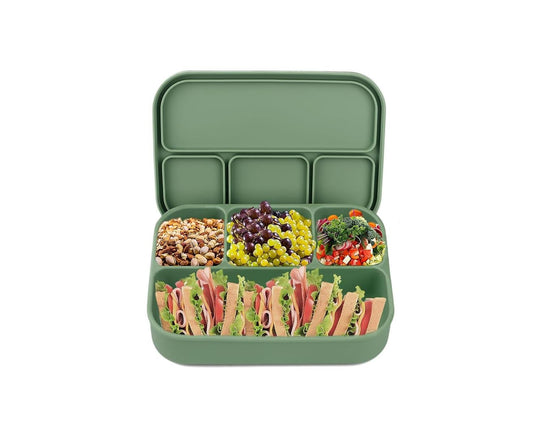 Crystal Lemon Silicone Bento Box – Eco-Friendly Lunch Container for Snacks, Work & On-the-Go Meals