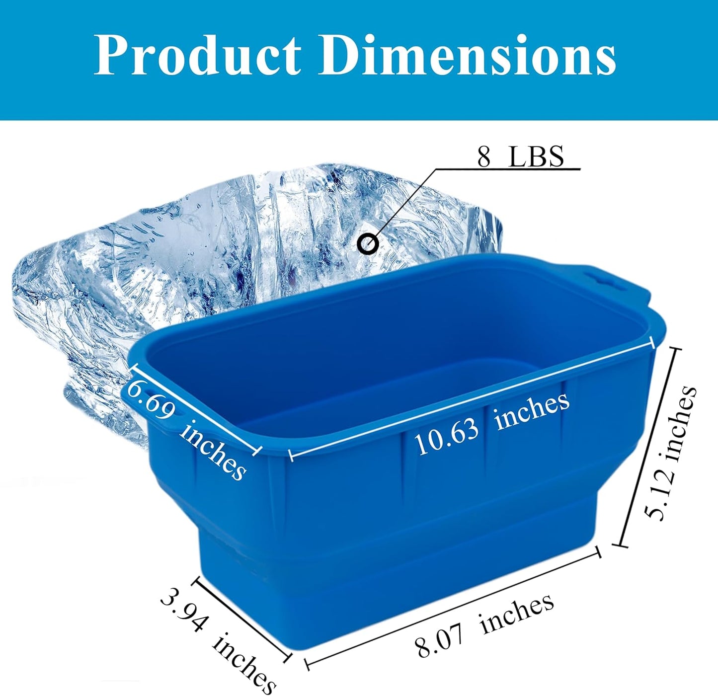 CRYSTAL LEMON Ultimate Large Ice Cube Molds for Ice Bath, Cold Plunge Tub, and Ice Bath Chiller Solutions