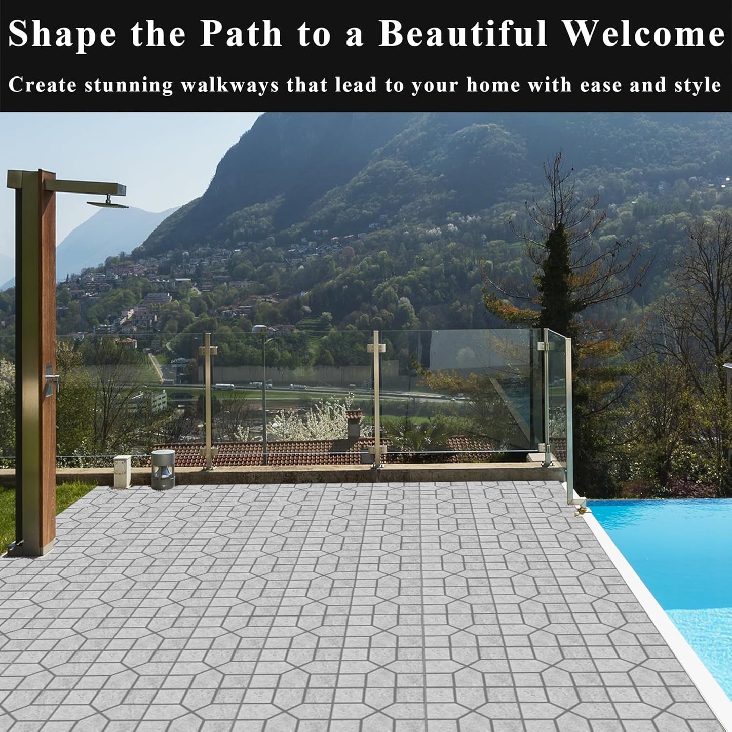 Crystal Lemon Concrete Molds 2-Pack – 15.7"x15.7"x1.57 Grid Paver Forms for Walkway, Patio & Garden Path