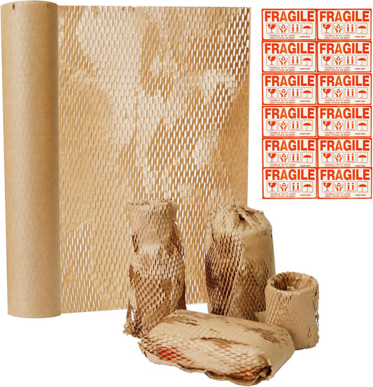 Crystal Lemon Honeycomb Packing Paper – Durable Shipping Wrap for Fragile Items & Gift Packaging
