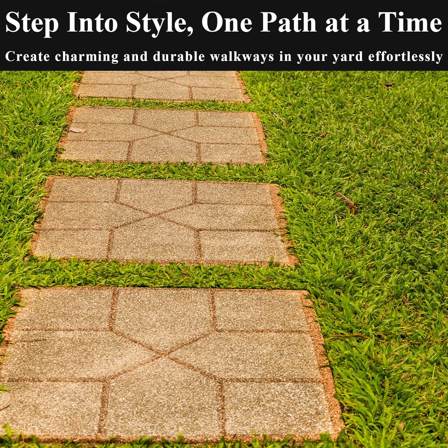 Crystal Lemon Concrete Molds 2-Pack – 15.7"x15.7"x1.57 Grid Paver Forms for Walkway, Patio & Garden Path