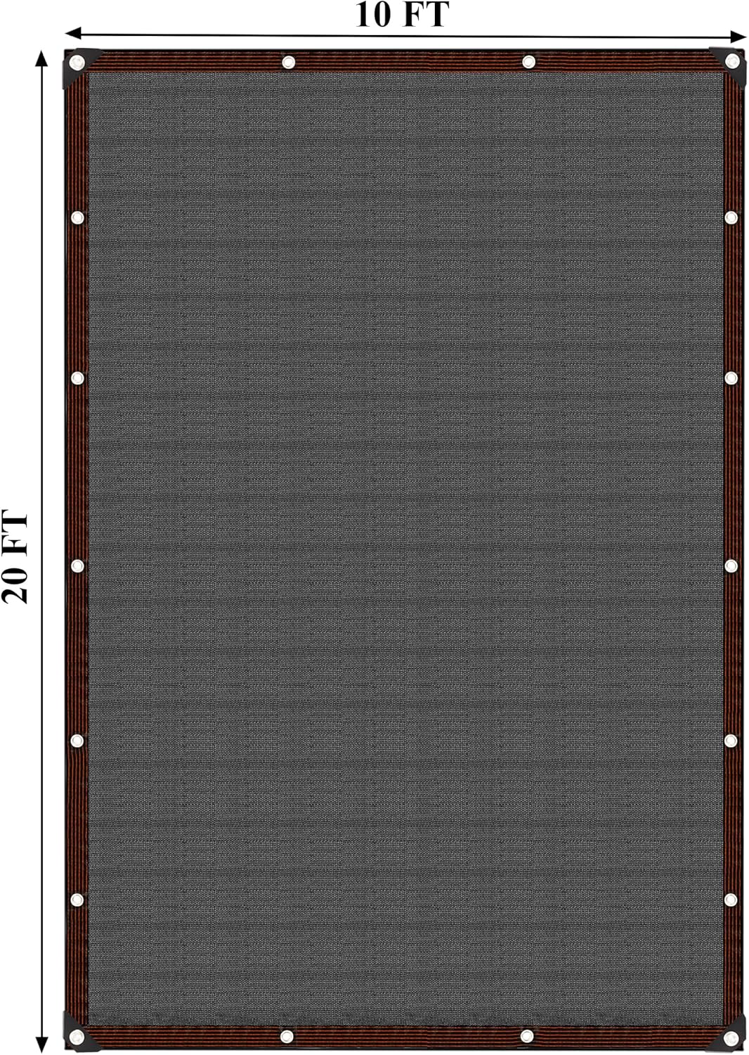 Crystal Lemon 10x19.5ft Shade Cloth – 80% Sun Block Mesh Tarp with Grommets for Garden & Patio