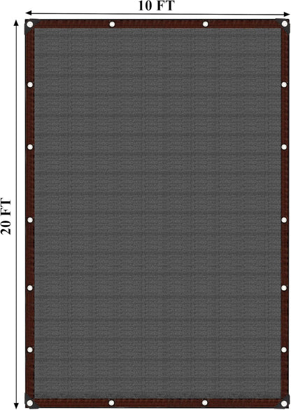Crystal Lemon 10x19.5ft Shade Cloth – 80% Sun Block Mesh Tarp with Grommets for Garden & Patio