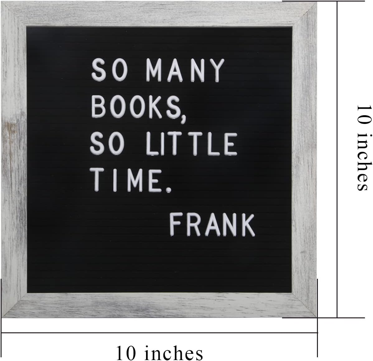Felt Letter Board – 10x10in, Includes 336 Letters, Symbols & Emojis – Changeable Word Board for Home, Office, Baby Showers & Events