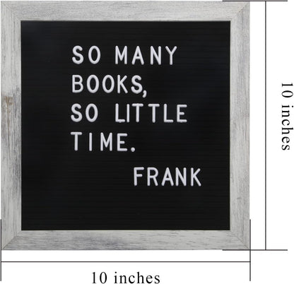Felt Letter Board – 10x10in, Includes 336 Letters, Symbols & Emojis – Changeable Word Board for Home, Office, Baby Showers & Events