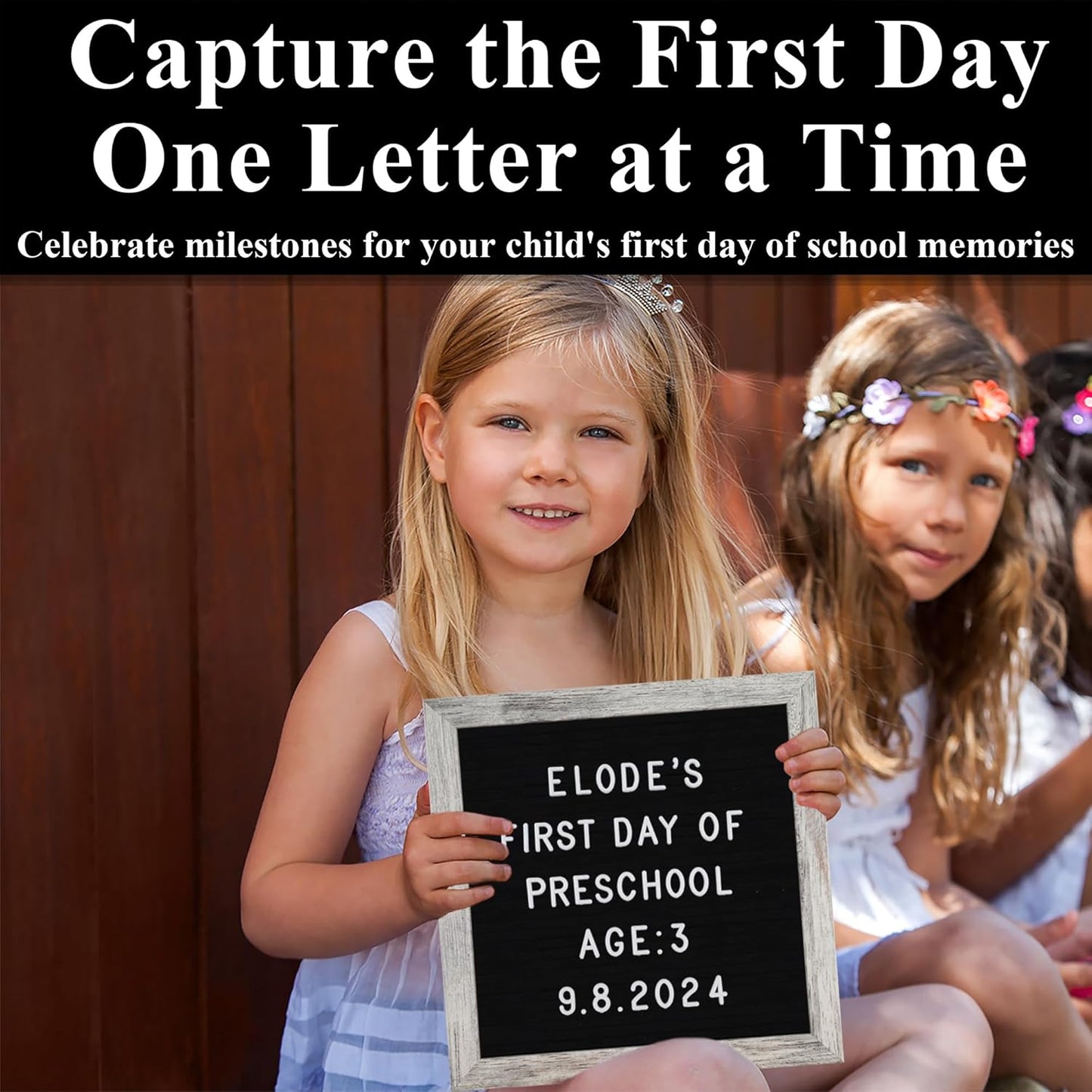 Felt Letter Board – 10x10in, Includes 336 Letters, Symbols & Emojis – Changeable Word Board for Home, Office, Baby Showers & Events