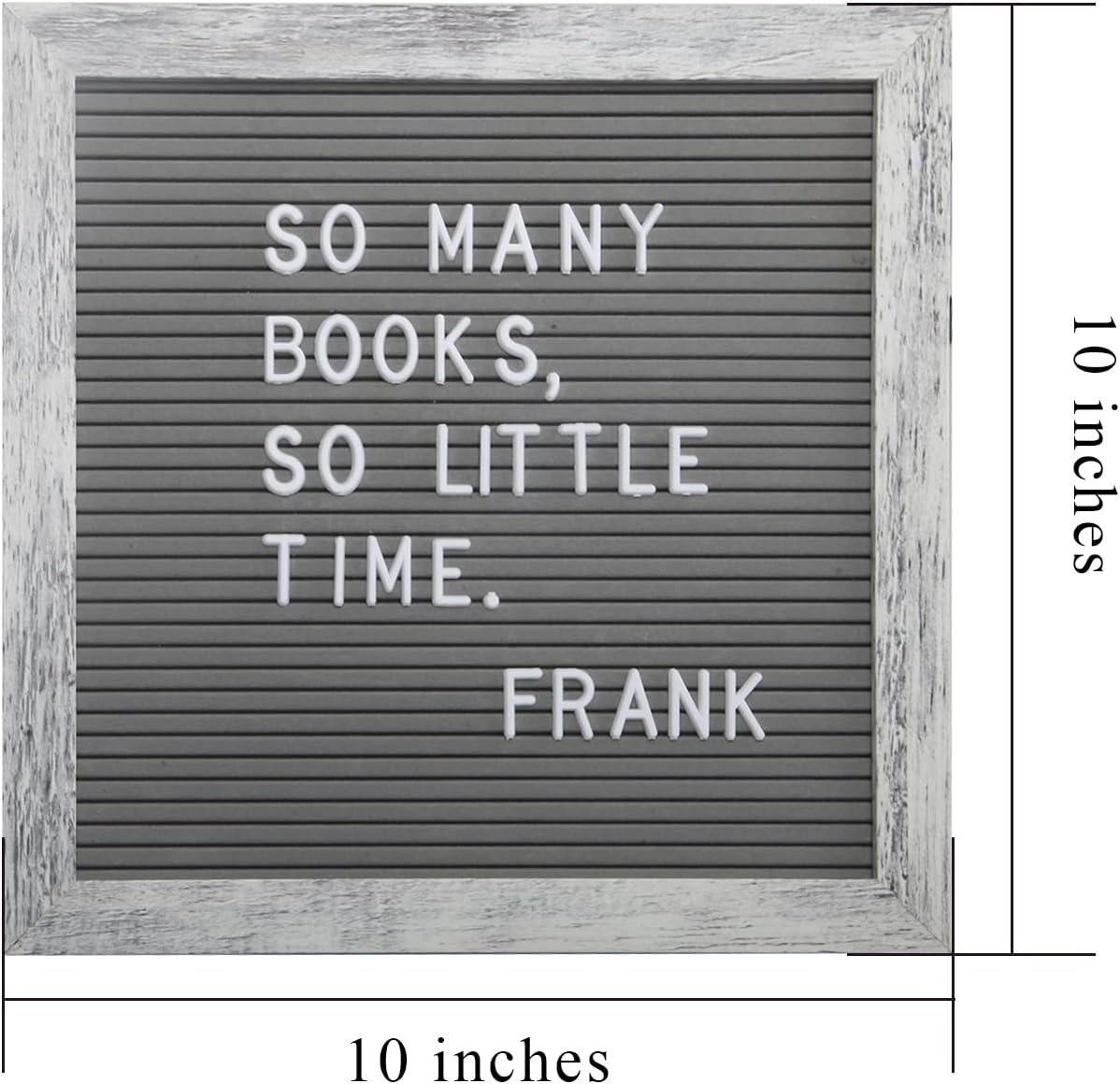 Felt Letter Board – 10x10in, Includes 336 Letters, Symbols & Emojis – Changeable Word Board for Home, Office, Baby Showers & Events