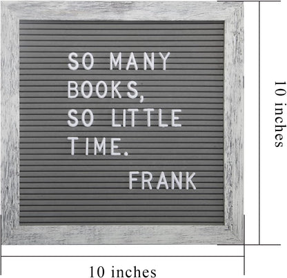 Felt Letter Board – 10x10in, Includes 336 Letters, Symbols & Emojis – Changeable Word Board for Home, Office, Baby Showers & Events