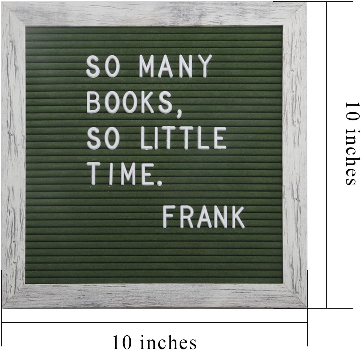 Felt Letter Board – 10x10in, Includes 336 Letters, Symbols & Emojis – Changeable Word Board for Home, Office, Baby Showers & Events