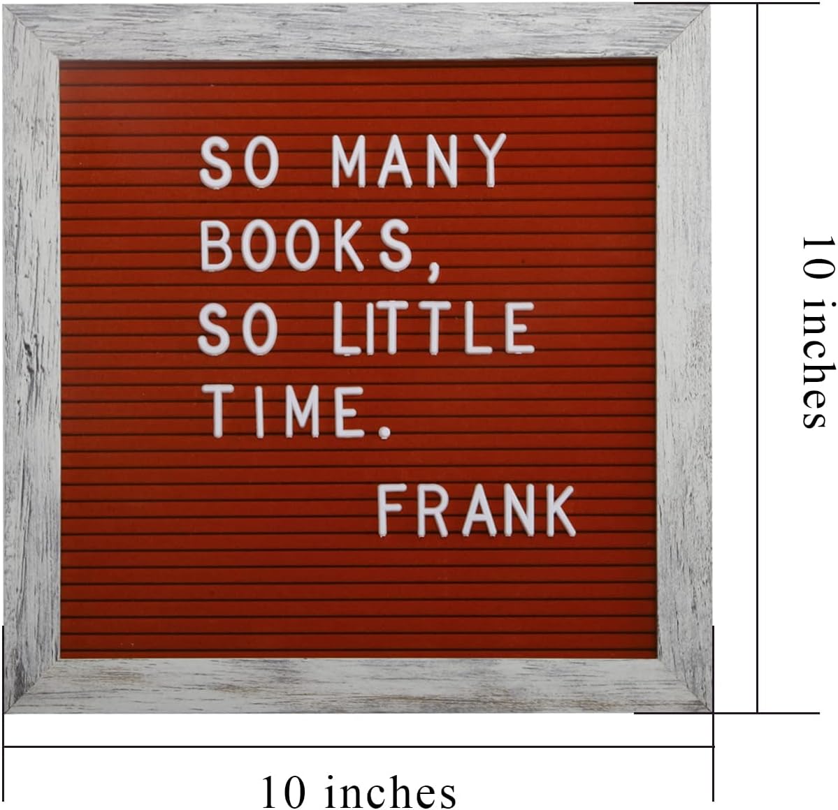 Felt Letter Board – 10x10in, Includes 336 Letters, Symbols & Emojis – Changeable Word Board for Home, Office, Baby Showers & Events
