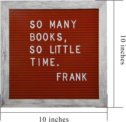 Felt Letter Board – 10x10in, Includes 336 Letters, Symbols & Emojis – Changeable Word Board for Home, Office, Baby Showers & Events