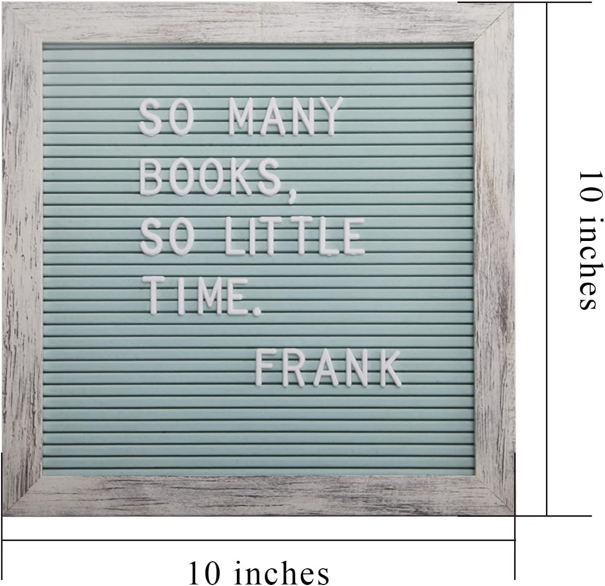 Felt Letter Board – 10x10in, Includes 336 Letters, Symbols & Emojis – Changeable Word Board for Home, Office, Baby Showers & Events