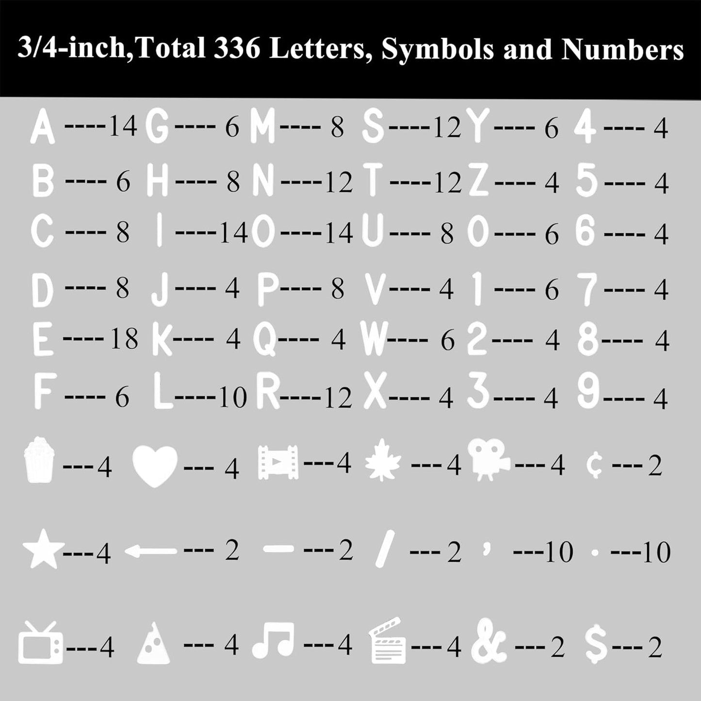 Felt Letter Board – 10x10in, Includes 336 Letters, Symbols & Emojis – Changeable Word Board for Home, Office, Baby Showers & Events