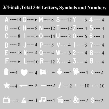 Felt Letter Board – 10x10in, Includes 336 Letters, Symbols & Emojis – Changeable Word Board for Home, Office, Baby Showers & Events