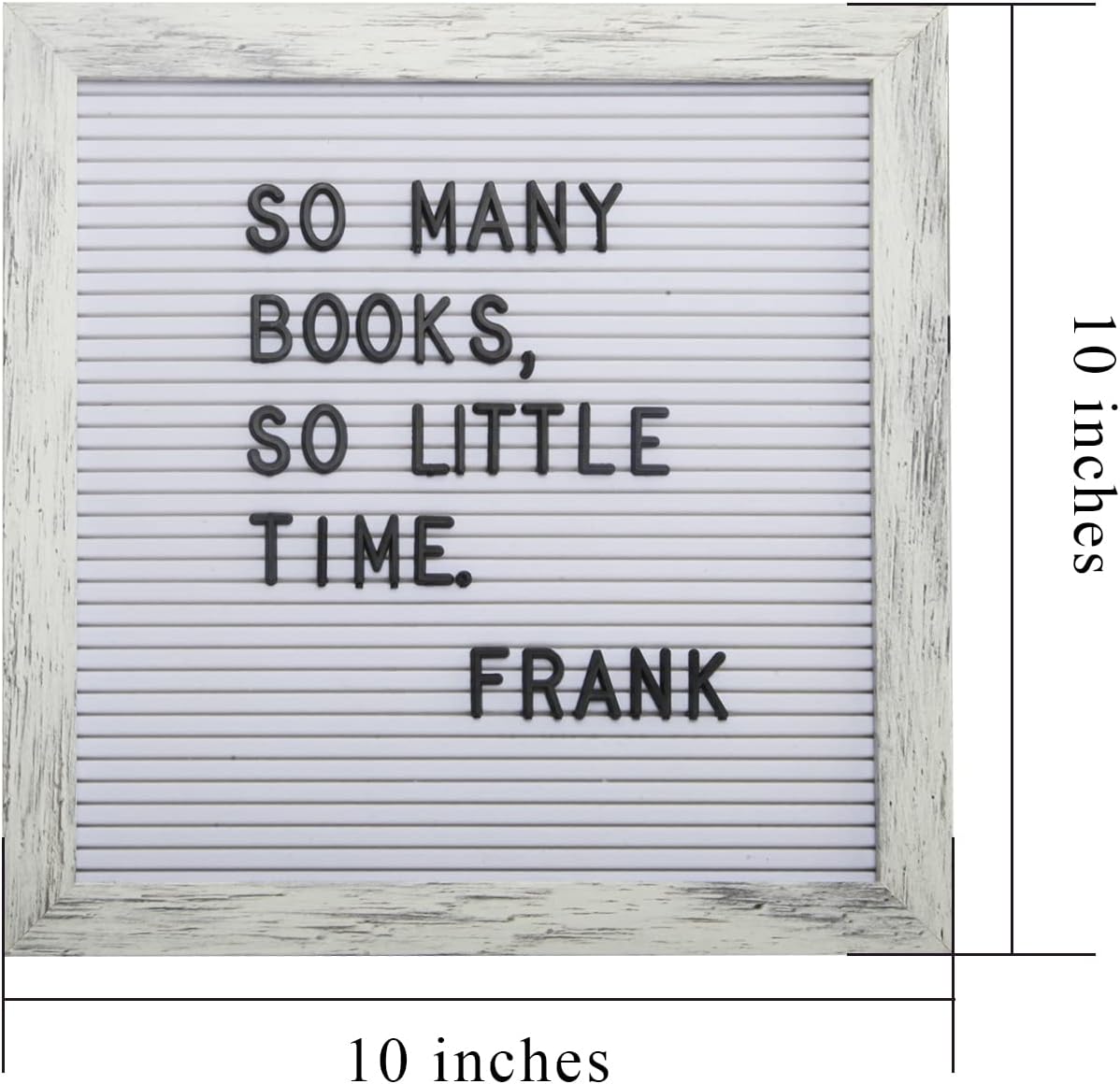 Felt Letter Board – 10x10in, Includes 336 Letters, Symbols & Emojis – Changeable Word Board for Home, Office, Baby Showers & Events