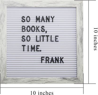 Felt Letter Board – 10x10in, Includes 336 Letters, Symbols & Emojis – Changeable Word Board for Home, Office, Baby Showers & Events