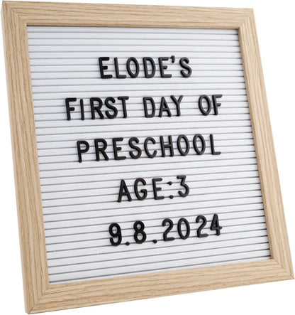 Felt Letter Board – 10x10in, Includes 336 Letters, Symbols & Emojis – Changeable Word Board for Home, Office, Baby Showers & Events