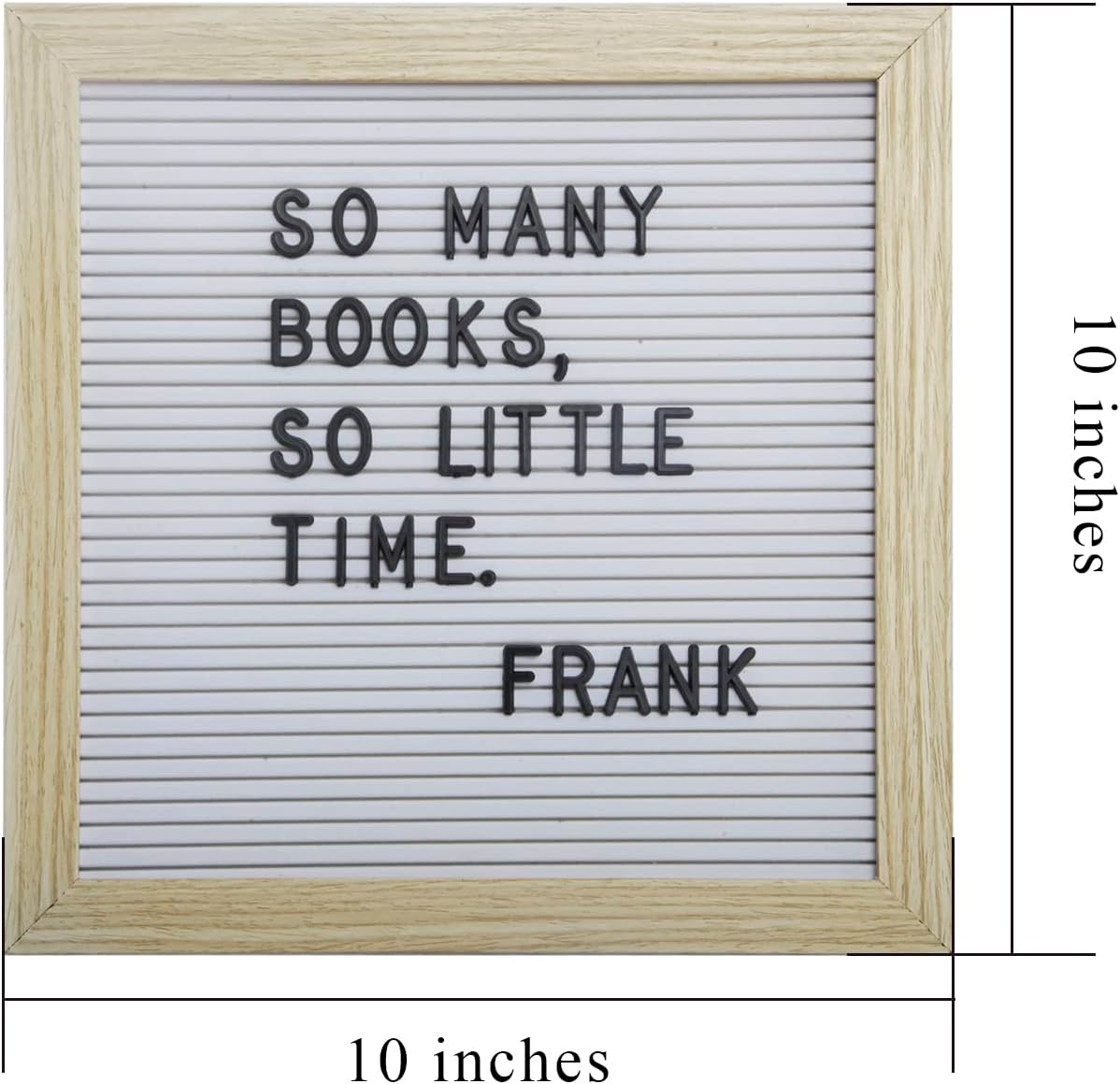 Felt Letter Board – 10x10in, Includes 336 Letters, Symbols & Emojis – Changeable Word Board for Home, Office, Baby Showers & Events