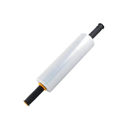 Stretch Wrap Roll with Handle – 80 Gauge, 15 inch x 1000ft Plastic Wrap for Pallet Packaging, Shrink Wrap