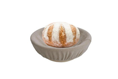 Crystal Lemon 9-Inch Banneton Basket – Sourdough Bread Proofing Bowl with Liner for Artisan Baking